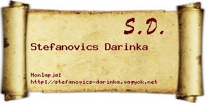 Stefanovics Darinka névjegykártya